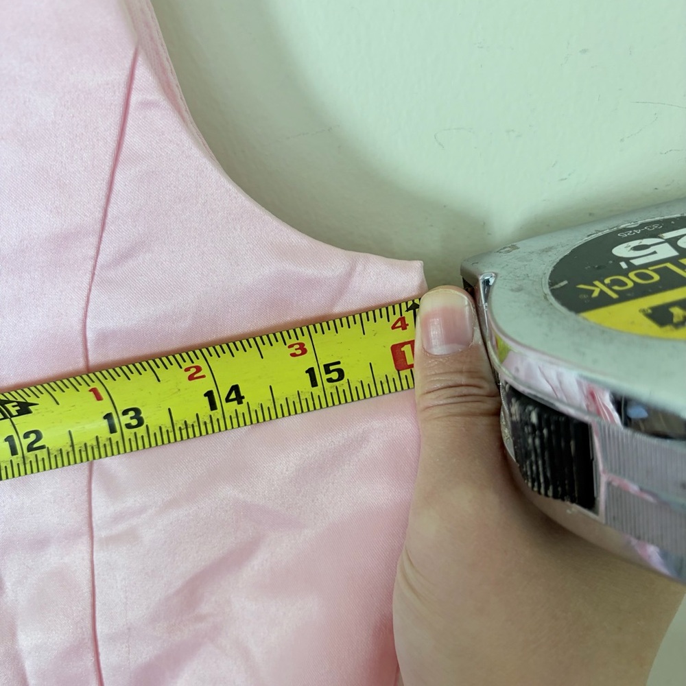NWOT lulus Regal Cutie Light Pink Satin Square Neck Bubble-Hem Mini Dress READ - Picture 10 of 11
